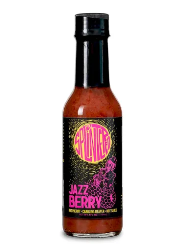 Splintered Sauce Salsa picante JazzBerry - Frambuesa dulce y Carolina Reaper - Salsa picante a base de frutas galardonada - Sabor rítmico. Calor