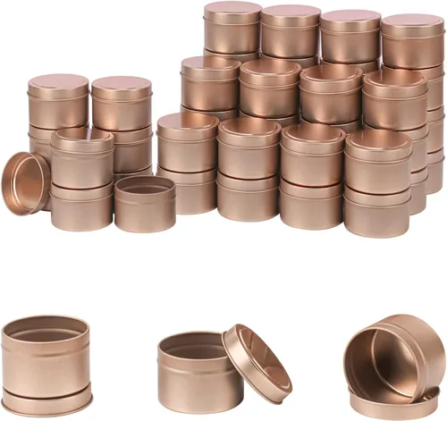 Vista 11 de IHDYPPEW Paquete de 48 latas doradas de 4 onzas con tapas, recipientes para velas, tarros de velas vacíos a granel, tarros de velas para hacer