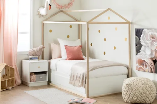 Vista 6 de South Shore Sweedi Natural Poplar Twin House Bed