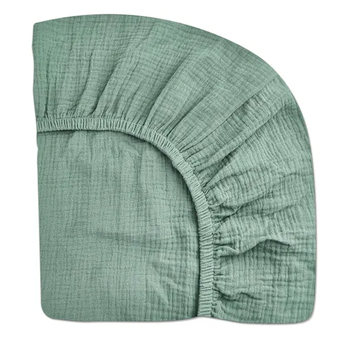 Vista 29 de Sábanas de cuna para niños y niñas, sábanas bajeras para cama de bebé de 28 x 52 pulgadas, ropa de cama de muselina neutra de algodón para cuna