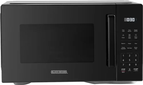 Vista 9 de BLACK+DECKER EM9P02P9 - Horno microondas para encimera, 0.9 pies cúbicos, 900 W con 6 ajustes preestablecidos de un solo toque, cocción expresa, 10
