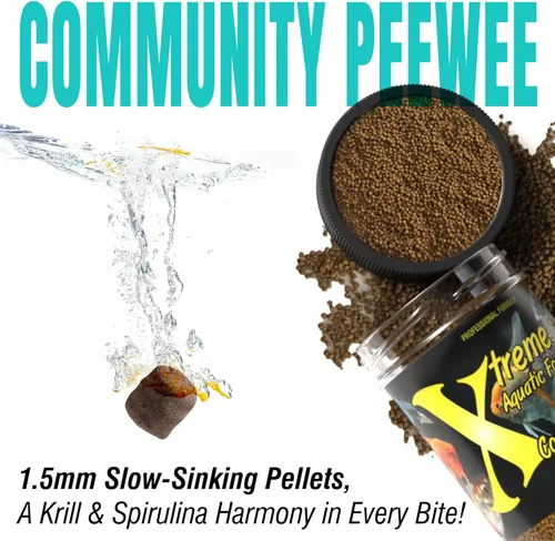 Vista 5 de Xtreme Community Peewee - Gránulos de 0.059 in: hundimiento lento e ideal para peces comunitarios, aumenta la salud inmune y digestiva, mejora