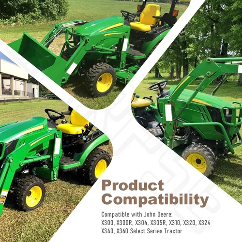 Vista 5 de Paquete de 2 resortes de suspensión para asiento de tractor de césped M154605 compatible con tractor John De-ere para césped y jardín, compatible