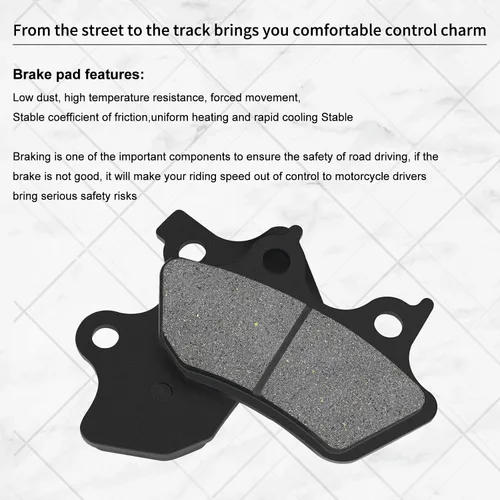 Vista 5 de Pastillas de freno delanteras y traseras para Harley Softail FLSTCI FLSTC Heritage Classic 2000-2007/FXST Softail Standard 2000-2007 / FXSTB Night