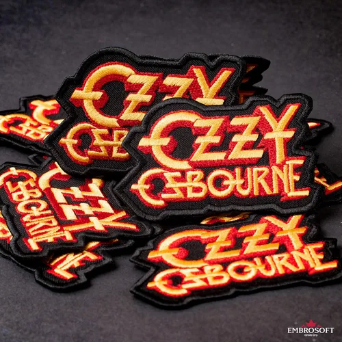 Vista 3 de Ozzy Osbourne Patch, Yellow Red, Hard Rock, Heavy Metal BandEmbroideredIron On (3.5" x 2.3")
