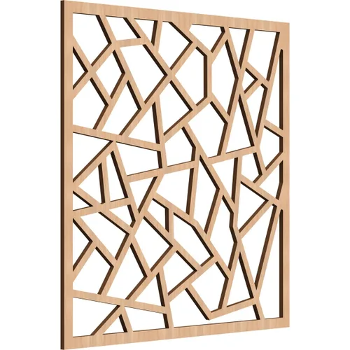 Vista 41 de 7 3/8"W x 7 3/8"H x 1/4"T Extra Pequeña Venecia Decorativos Paneles De Pared De Madera De Calado, Aliso