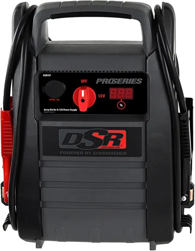 Schumacher Electric DSR ProSeries - Arrancador de batería para coche y estación de energía portátil - arrancador de coche 12V de 2250 amperios pico