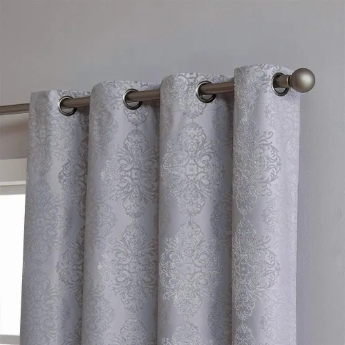 Warm Home Designs Par de 2 cortinas opacas con aislamiento térmico de longitud estándar de 52 x 84 pulgadas, color gris plateado. Cortinas 100%