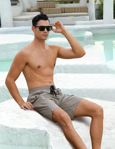 Vista 6 de Cozople Traje de baño para hombre con forro de compresión 2 en 1, 9 pulgadas, secado rápido, con bolsillos con cremallera