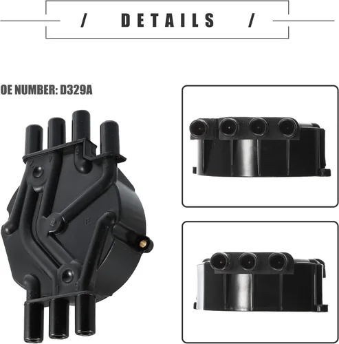 Vista 4 de Motoforti Juego de distribuidor de encendido, tapa de distribuidor de terminales de latón y kit de rotor, para GMC Sierra 1500 1999-2007, plástico