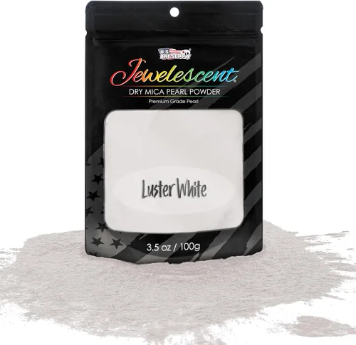 Vista 13 de U.S. Art Supply Polvo de pigmento perla de mica, Aqua 3.5 oz (100g)