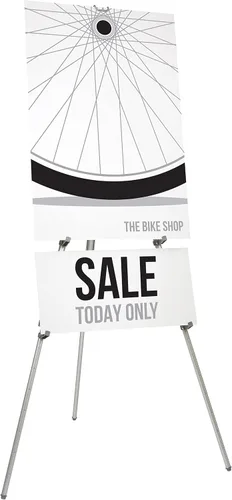 Vista 8 de Quartet Caballete, Aluminio, Servicio Pesado, Telescopio, 66" Max. Altura, Soporta 45 Lbs, Plata (55EX)