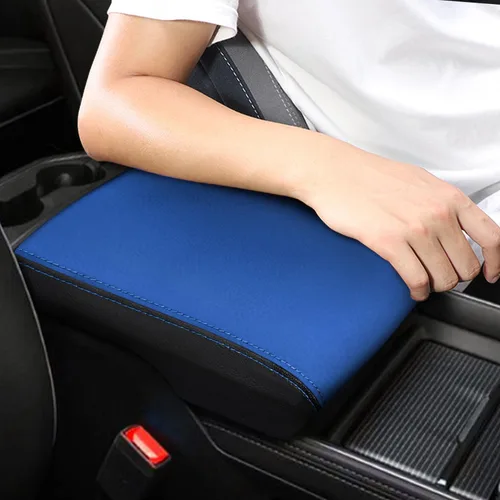 Vista 5 de Funda para reposabrazos de consola central adecuada para Dodge Ram 1500 2500 3500 2019-2023 con asiento de cubo, protector de piel antiarañazos