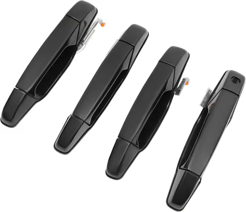 Vista 5 de Juego de manijas de puerta exterior, compatible con Chevy Silverado Suburban Tahoe Avalanche 2007-2013, GMC Sierra Yukon, Cadillac Escalade, negro