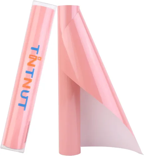 Vista 18 de Tintnut Rollo de vinilo termotransferible de albaricoque HTV – 10 pulgadas x 6 pies, color albaricoque, rollo de vinilo termotransferible sólido