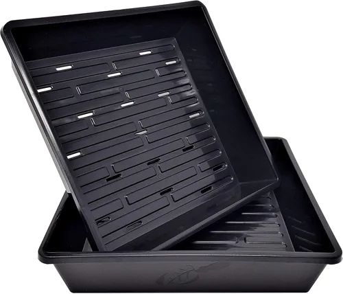 Bootstrap Farmer 1010 Bandeja de semillas – con y sin agujeros Combo 10 unidades (10 de cada uno) – Bandejas microverdes y plántulas extra fuertes