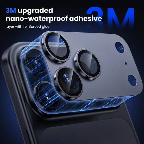 Vista 5 de WSKEN Protector de lente de cámara para iPhone 18 Pro, diseño de grado Negro