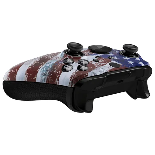 Vista 9 de eXtremeRate Impression US Flag Replacement Faceplate Cover for Xbox One Elite Controller Series 2 (Model 1797), Soft Touch Front Housing Shell &