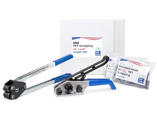 Vista 10 de IDL Packaging Recarga para kits de flejado de poliéster (PET) portátiles de 1/2 pulgada x 200 pies - Bobina de flejado de poliéster de 1/2 pulgada x