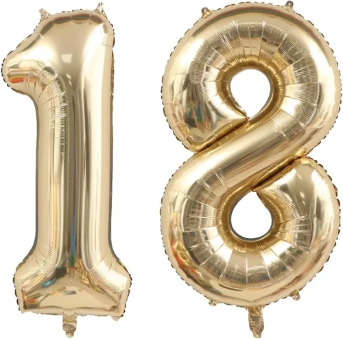 Vista 31 de Globos de oro claro de 40 pulgadas con el número 0, globos gigantes de helio de Mylar de aluminio de 0 pulgadas, globo digital grande para niñas