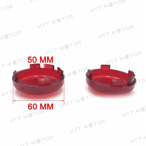 Vista 4 de HTTMT MT293-002-COVER- Tapa de lente de señal de giro superior rojo transparente compatible con 00-13 H-D Softail Dyna Glide Sportster