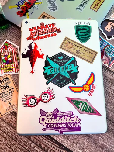 Vista 6 de Conquest Journals - Calcomanías transparentes variadas de Harry Potter, impermeables, resistentes a los rayos UV y a los arañazos, calcomanías