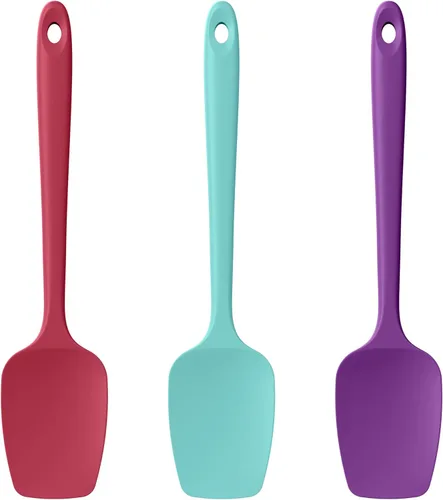 Juego de espátulas de cuchara de silicona, 600 ºF, resistentes al calor, sin BPA, antiadherentes, cucharas de cocina, para hornear, cocinar,