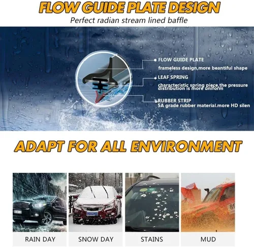 Vista 5 de Car Wiper Front Hybrid Wiper Blades Compatible with Chrysler Voyager 2001-2007 Windshield Windscreen Window Rain Brushes 26"+26