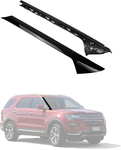 Flecto Moldura de pilar A-Pillar Soporte exterior e interior delantero derecho lado del pasajero compatible con Ford Explorer 2011-2019, reemplaza