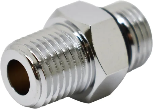 Vista 3 de Scuba Choice Buceo macho 9/16-18 a macho 1/4" adaptador NPT, plata