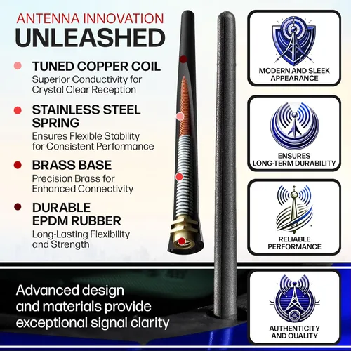 Vista 3 de AntennaMastsRus Antena de Goma Corta se Ajusta a Chevrolet Silverado 1500 (2006-2026), La Original de 6 3/4 Pulgadas, A Prueba de Lavado