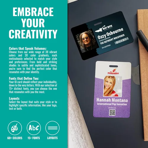 Vista 5 de Gafete de Identificación de Empleado con Impresión Personalizada, Doble Cara con Nombre, Foto, Logotipo y Código de Barras – Solución Única