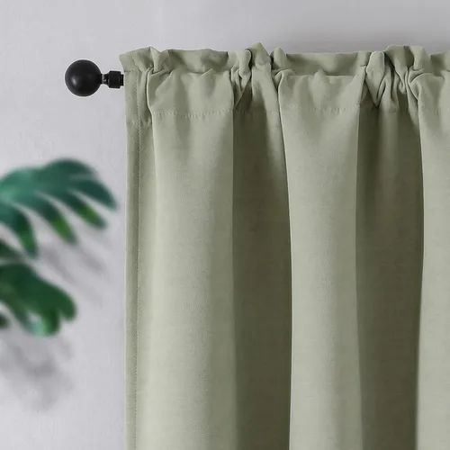 Vista 28 de Joydeco Cortinas Opacas de Lino para Dormitorio de 72 Pulgadas de Largo con Ojales de Alta Resistencia, Cortinas para Sala de Estar con Aislamiento