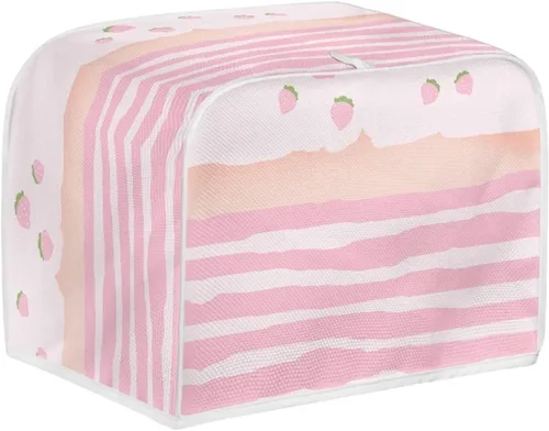 Vista 10 de FKELYI Black Hibiscus Floral Hawaiian Toaster Cover 2 Slice,Small Kitchen Appliance Microwave Bread Maker Dust and Fingerprint Protection