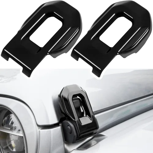 Soportes de cierre de pestillo de capó para 2018-2024 Jeep Wrangler JL JLU Unlimited Sports Freedom Sahara Rubicon Gladiator JT 2 puertas y 4 Negro