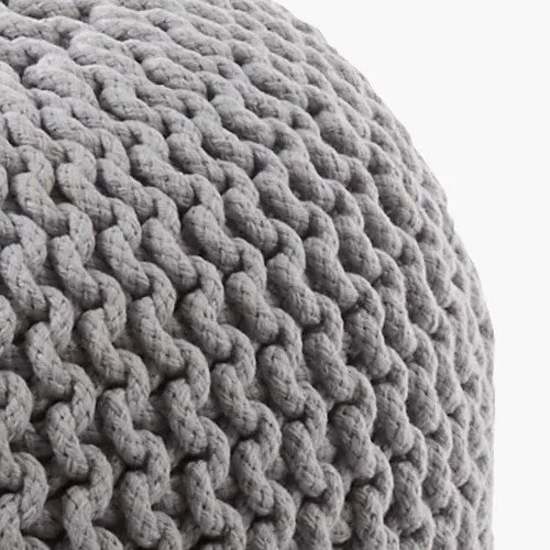 Vista 42 de FRELISH DECOR - Puf redondo otomano tejido a mano, 100% algodón, puf de punto, silla de suelo para sala de estar, reposapiés de dormitorio para sofá