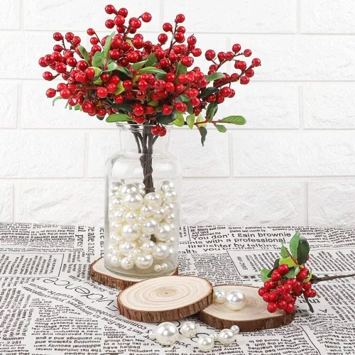 Vista 6 de Quefe 150 perlas para manualidades sin agujeros, relleno de jarrón, cuentas de perlas de plástico artificiales para dispersión de mesa, boda, fiesta