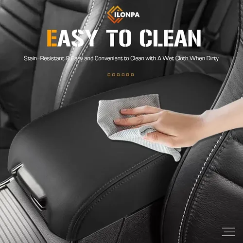 Vista 5 de ILONPA Tapa de cubierta de consola central negra Compatible con 2011-2023 Dodge Charger, 2011-2023 Chrysler 300