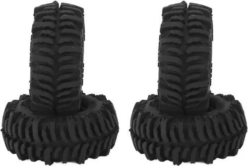 Vista 4 de VGEBY Juego de 4 neumáticos de goma RC con absorción de impactos fuerte para 1/24 SCX24 RC Crawler Scx24