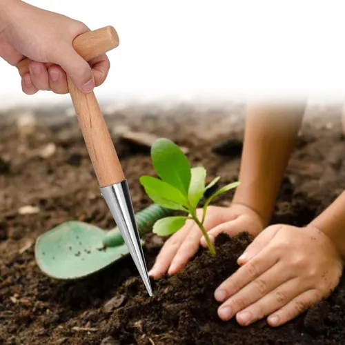 Vista 4 de Semilla Dibber, Bulbo Dibber, Sembradora portátil de bulbo de planta de mano, sembradora de bulbo de mano para tulipán, narciso, azafrán