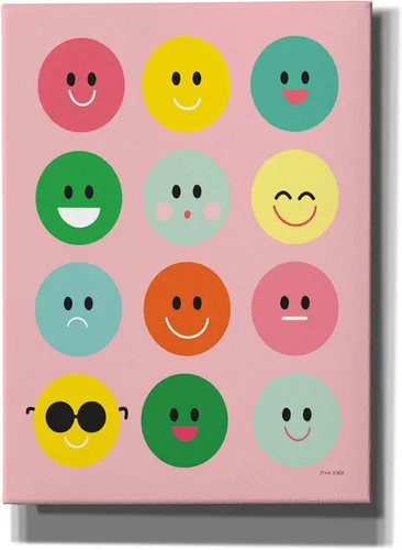Vista 11 de Epic Graffiti 'Happy Circles' de Ann Kelle Designs, lienzo decorativo para pared, 12 x 16 pulgadas
