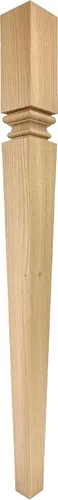 Vista 3 de Highland Manor Wood Products Pierna cuadrada moderna de isla Meridian de 34 1/2 pulgadas de alto x 3 pulgadas de ancho (Maple)