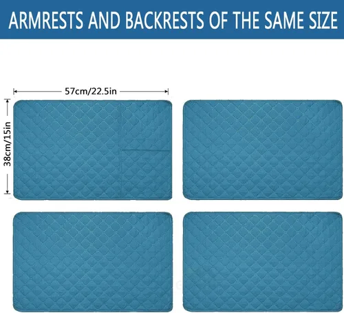Vista 2 de XMAYODS Funda impermeable para sillón con reposabrazos, fundas antideslizantes para sofá y reposacabezas, fundas para respaldo, fundas para sillón