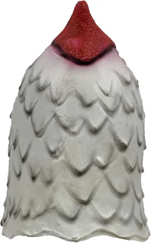 Vista 5 de Máscara de gallo de gallo de cabeza completa, accesorios de cosplay animal máscara de látex para Halloween (Cock) multicolor, Multicolorido