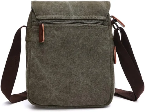 Vista 55 de Sechunk Vintage Canvas Messenger Cross body bag Shoulder bag