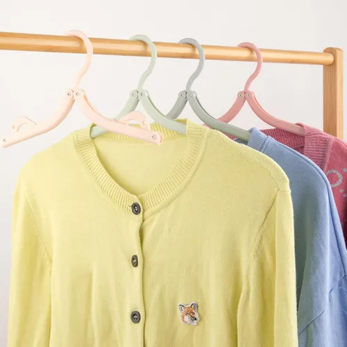 Vista 3 de Perchas plegables de viaje para crucero, 10 unidades, perchas plegables portátiles, accesorios de viaje, estante de secado de ropa plegable