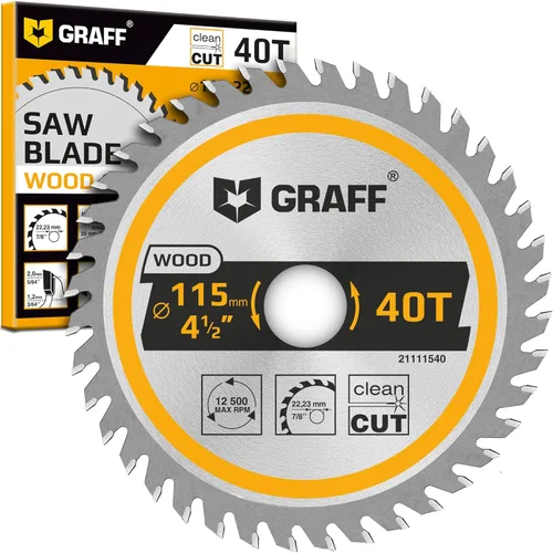 Vista 9 de GRAFF Hoja de sierra circular de 4-1/2 pulgadas, hoja de sierra para amoladora de 24 dientes para madera, madera contrachapada, paneles de yeso