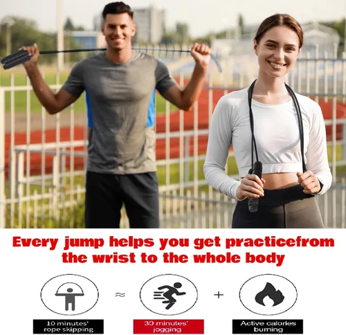 Vista 7 de Vinsot Cuerda de saltar 2 en 1, cuerda de saltar inalámbrica con bola, cuerda de saltar sin cuerda con rodamientos de acero ajustables, asas