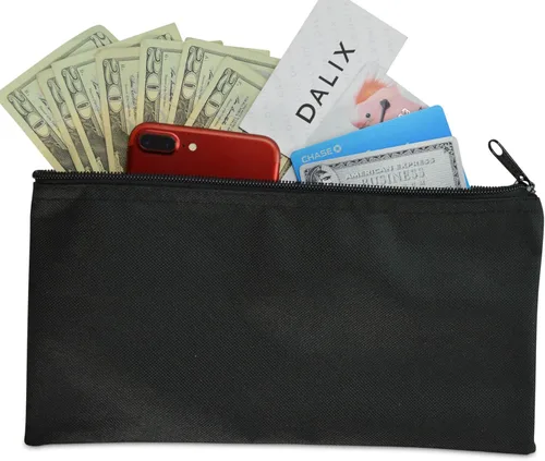 Vista 5 de DALIX - Bolsas de dinero para depósito con cremallera para monedas, 2