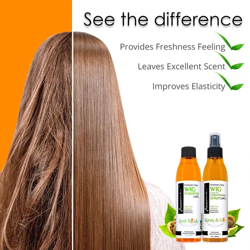 Vista 9 de Awesome Kit de cuidado de pelucas de cabello humano, champú